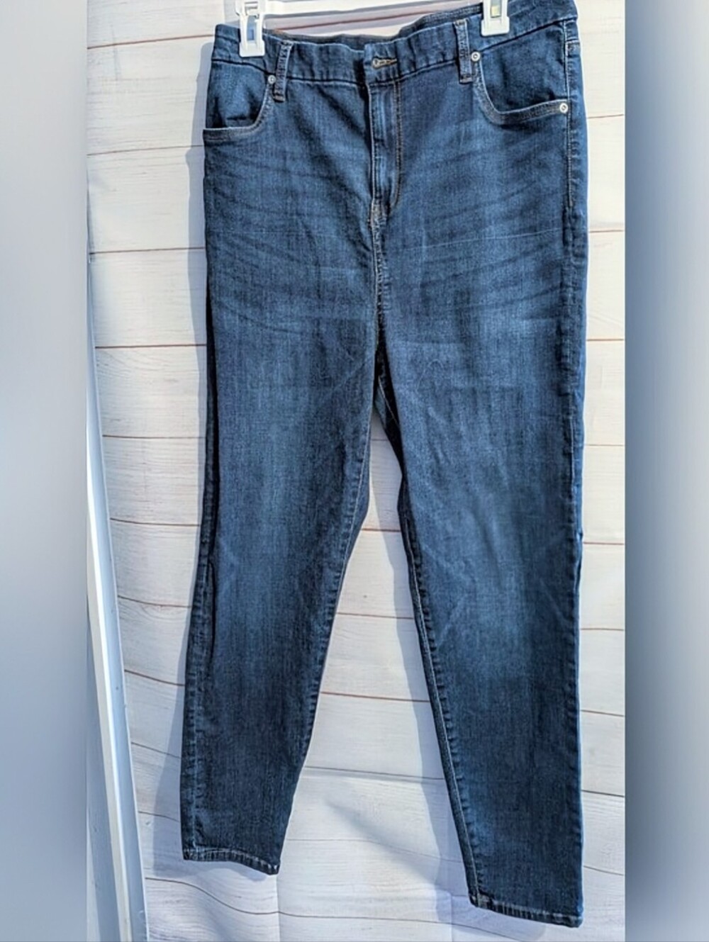 Bluenotes Women’s Super High Waisted Skinny Jeans in Dark Blue Wash Size 16